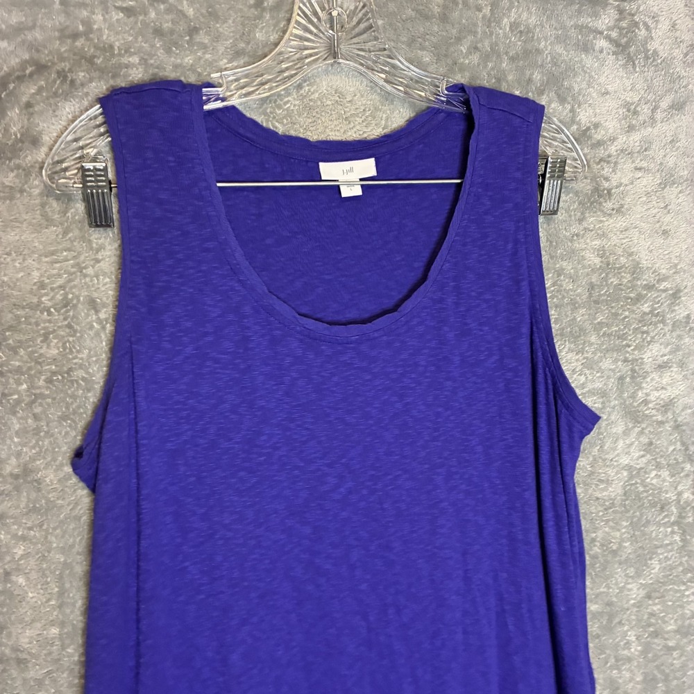 J.Jill Womens Mixed Media Sleeveless Tank Maxi Dress L Ruffle Lagenlook Minimal